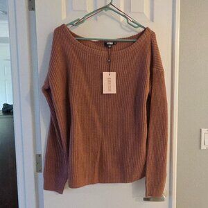 Missguided knit off-shoulder sweater - Mauve sz 6/8